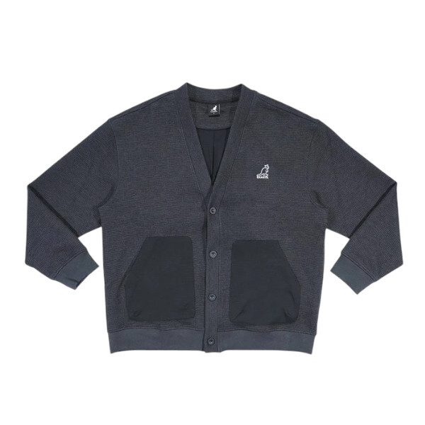 KANGOL 外套 深灰 黑 口袋 開襟 針織外套 中性 6555140110 6555140120
