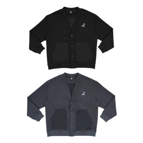 KANGOL 外套 深灰 黑 口袋 開襟 針織外套 中性 6555140110 6555140120