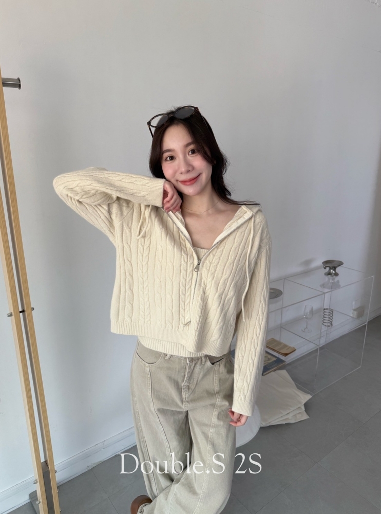 奶霧感!麻花針織2件組*2色