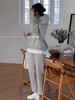 秋冬新款/連帽刷毛假兩件套裝 MANIFEST正韓🇰🇷