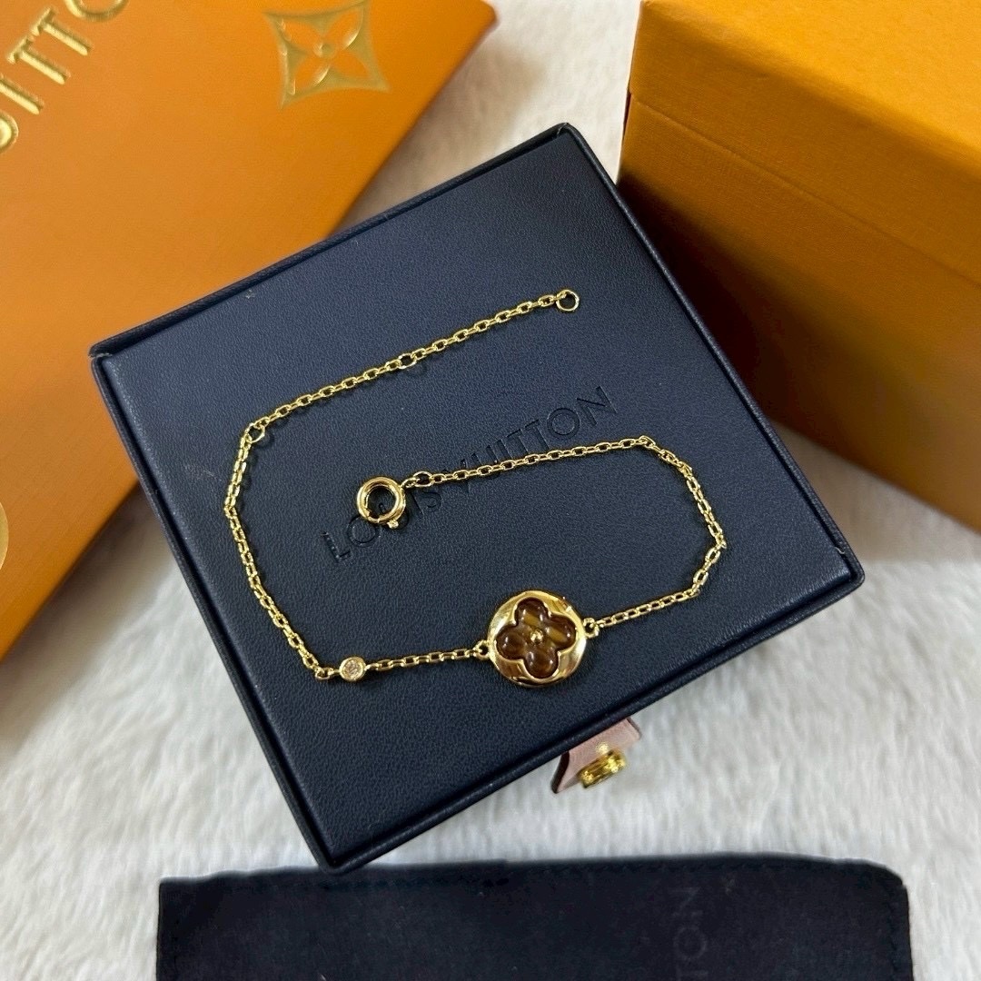 18k虎眼石神仙單老花”水鑽高奢定製手鍊