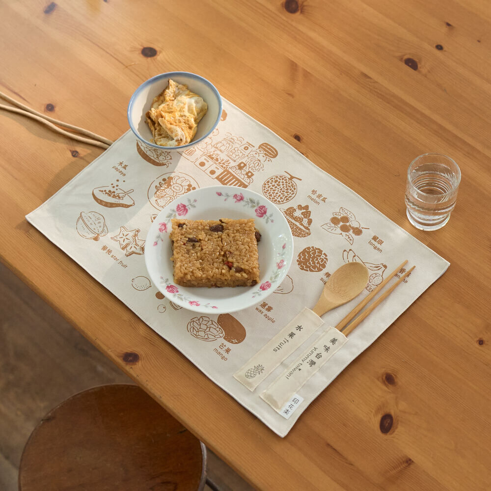 Table Mat (Spoon and Chopsticks including)/Fruit/Caramel Butter