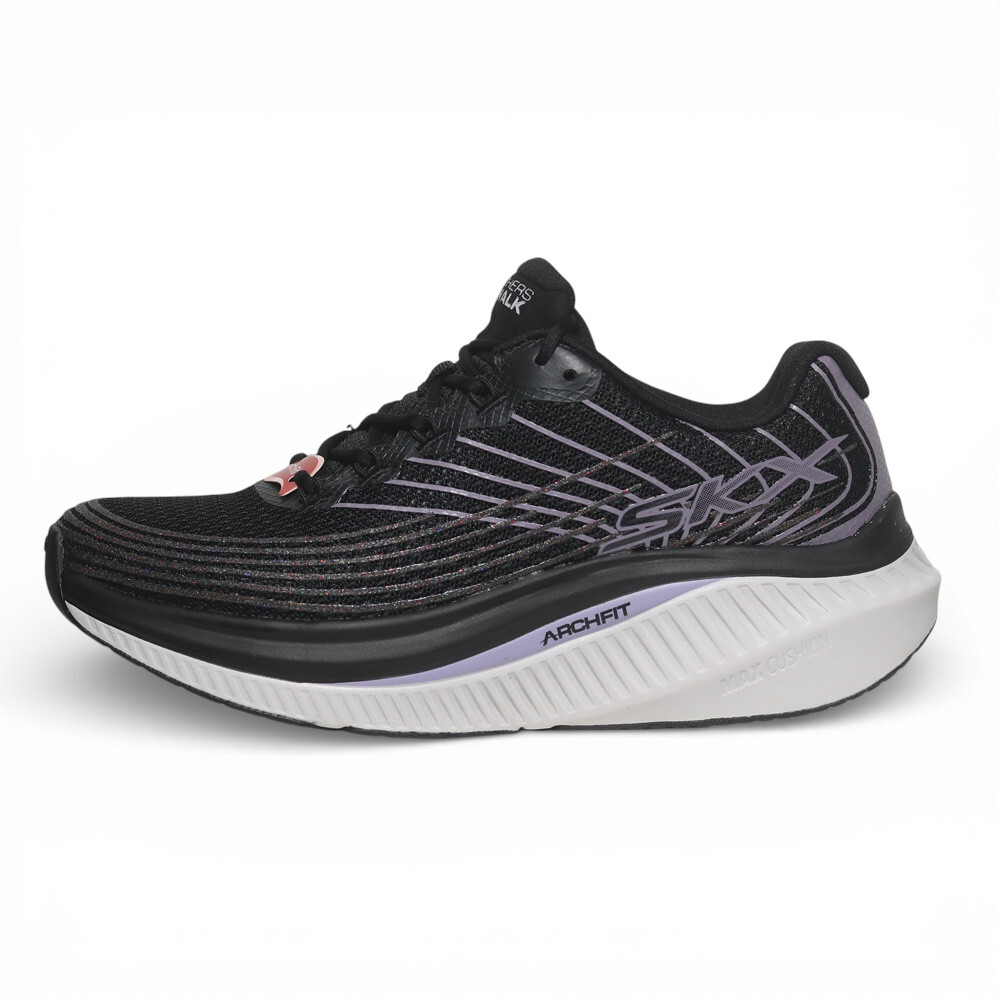 SKECHERS 休閒鞋 GO WALK MAX CUSHIONING 黑紫 健走鞋 女 125584BKLV