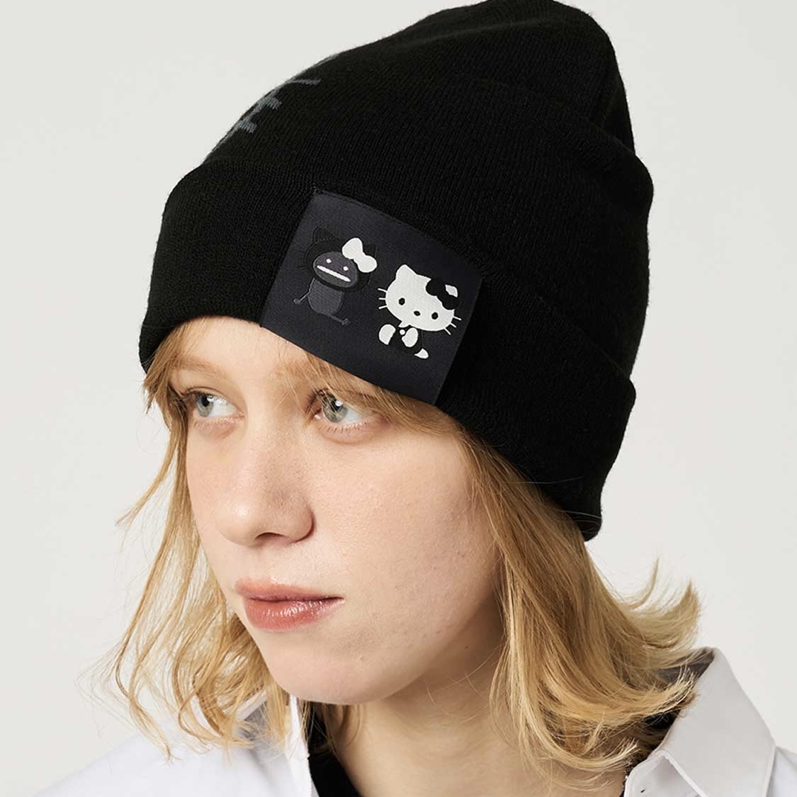 GRANIPH x KITTY "HELLO SHADOW" 影子臉 毛帽 針織帽 秋冬 聯名款
