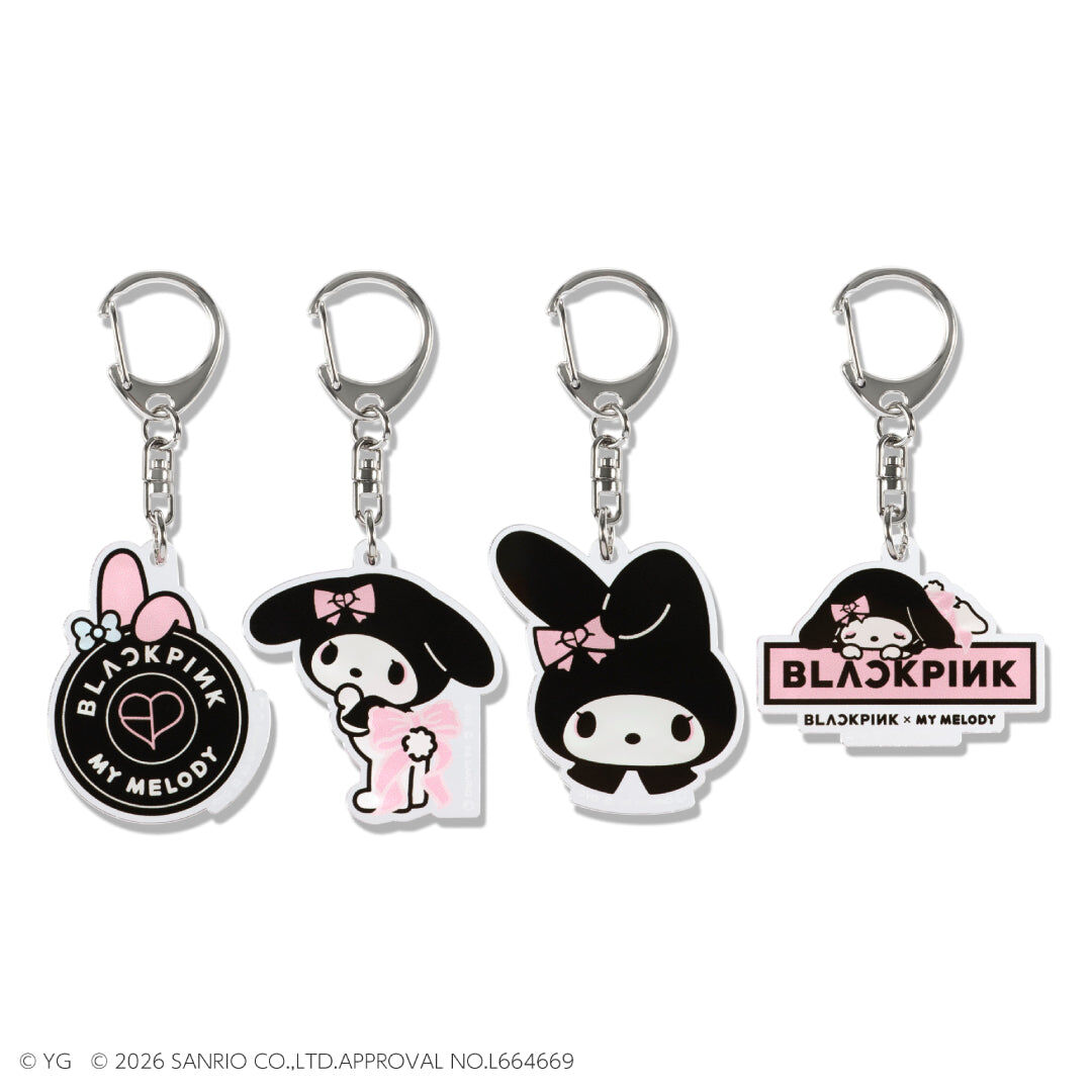 2025AW BLACKPINK X MY MELODY Acrylic Keychain 4 種 隨機 粉墨 韓團 美樂蒂 三麗鷗 鑰匙圈 吊飾 現貨 ANBP-0549