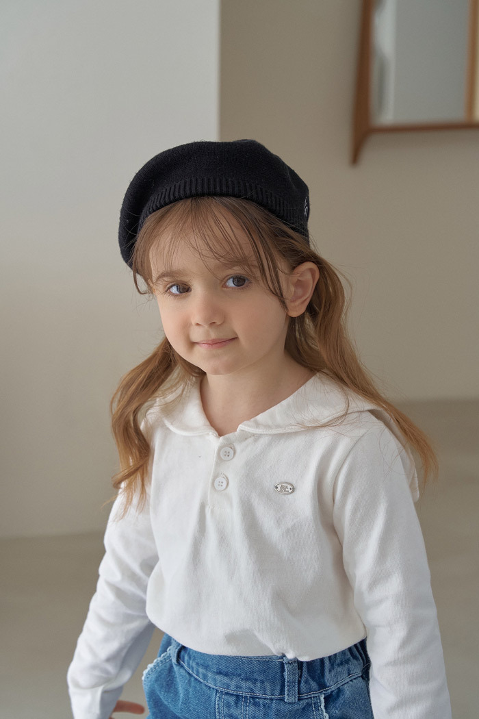 正韓春momoann 兩色方領學院上衣