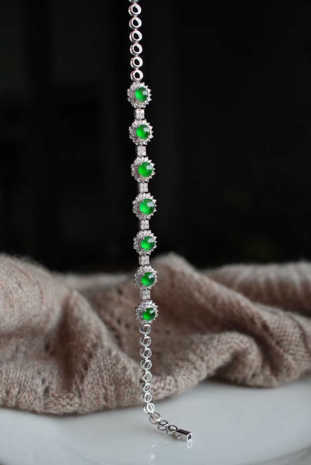 翡翠手鏈,天然翡翠A玉, 緬甸玉, Jade, Jadeite