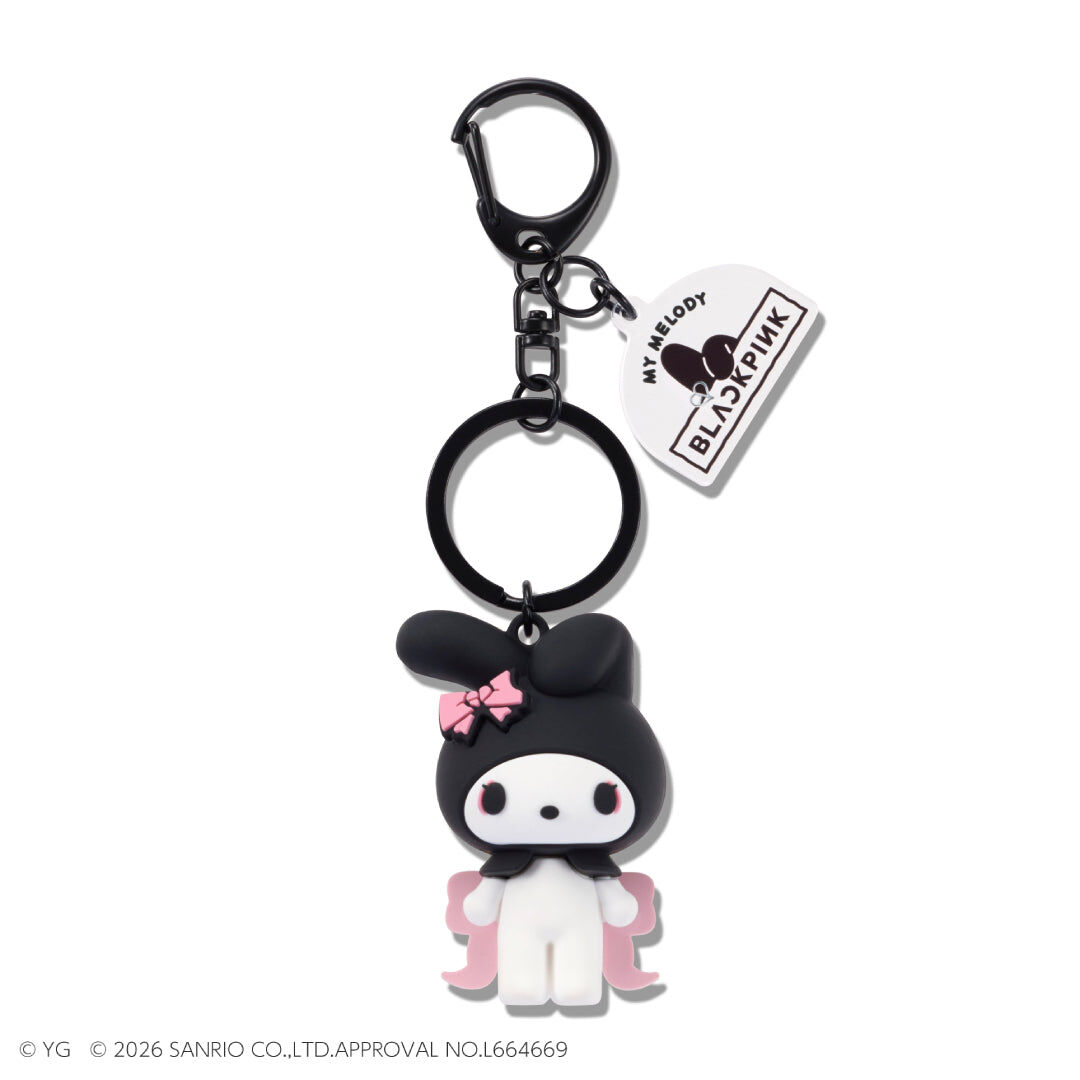 2025AW BLACKPINK X MY MELODY 3D Rubber Key Ring 粉墨 韓團 美樂蒂 三麗鷗 鑰匙圈 吊飾 現貨 ANBP-0544