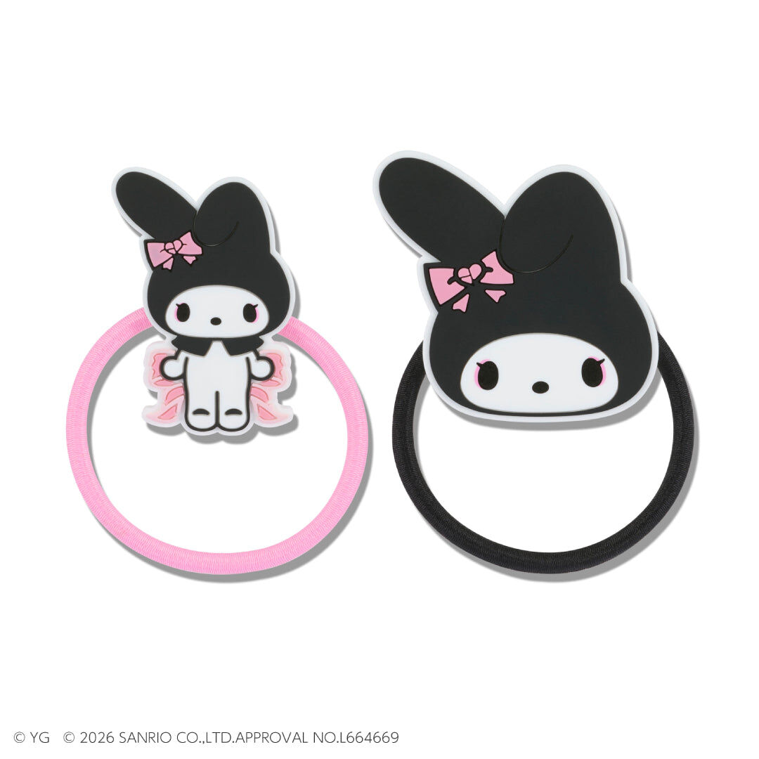 2025AW BLACKPINK X MY MELODY Hair Ties (Set of 2) 兩入 粉墨 韓團 美樂蒂 三麗鷗 髮束 髮圈 ANBP-0553