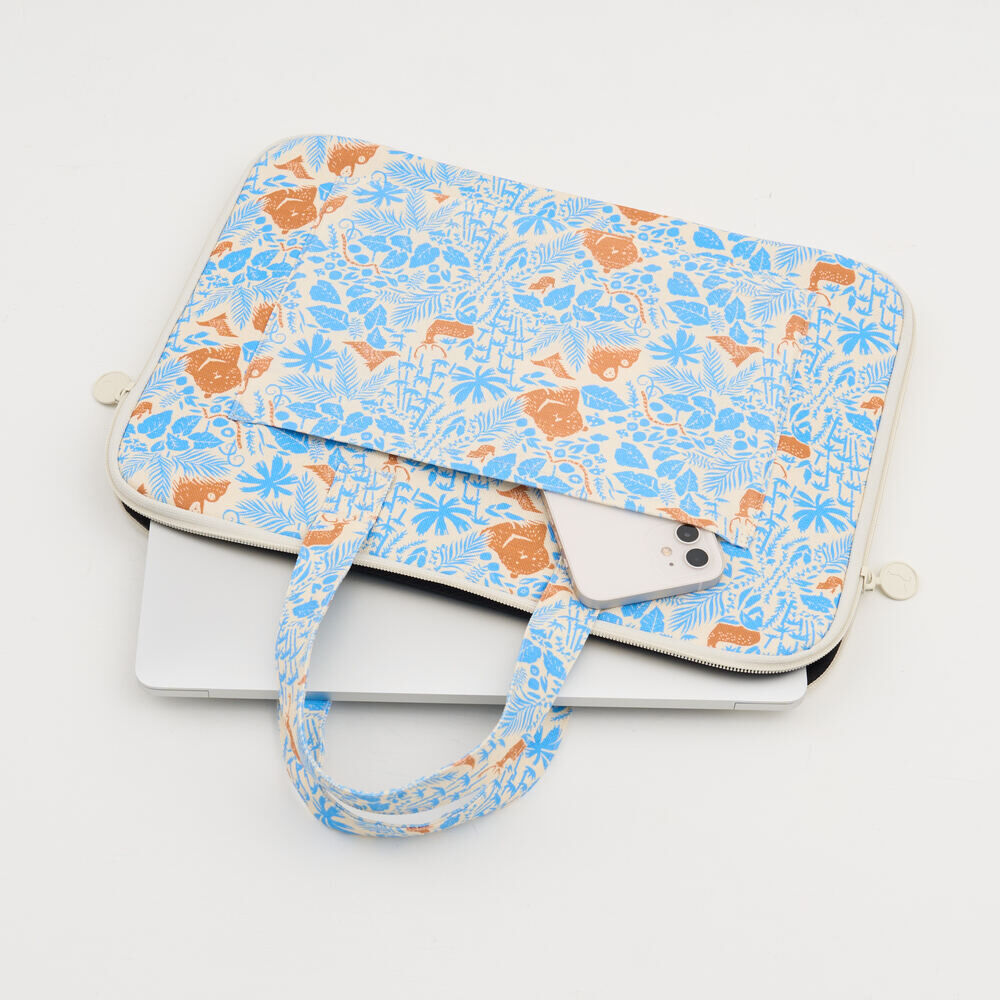 印花樂13吋筆電收納包-差旅款/山林朋友/橘藍