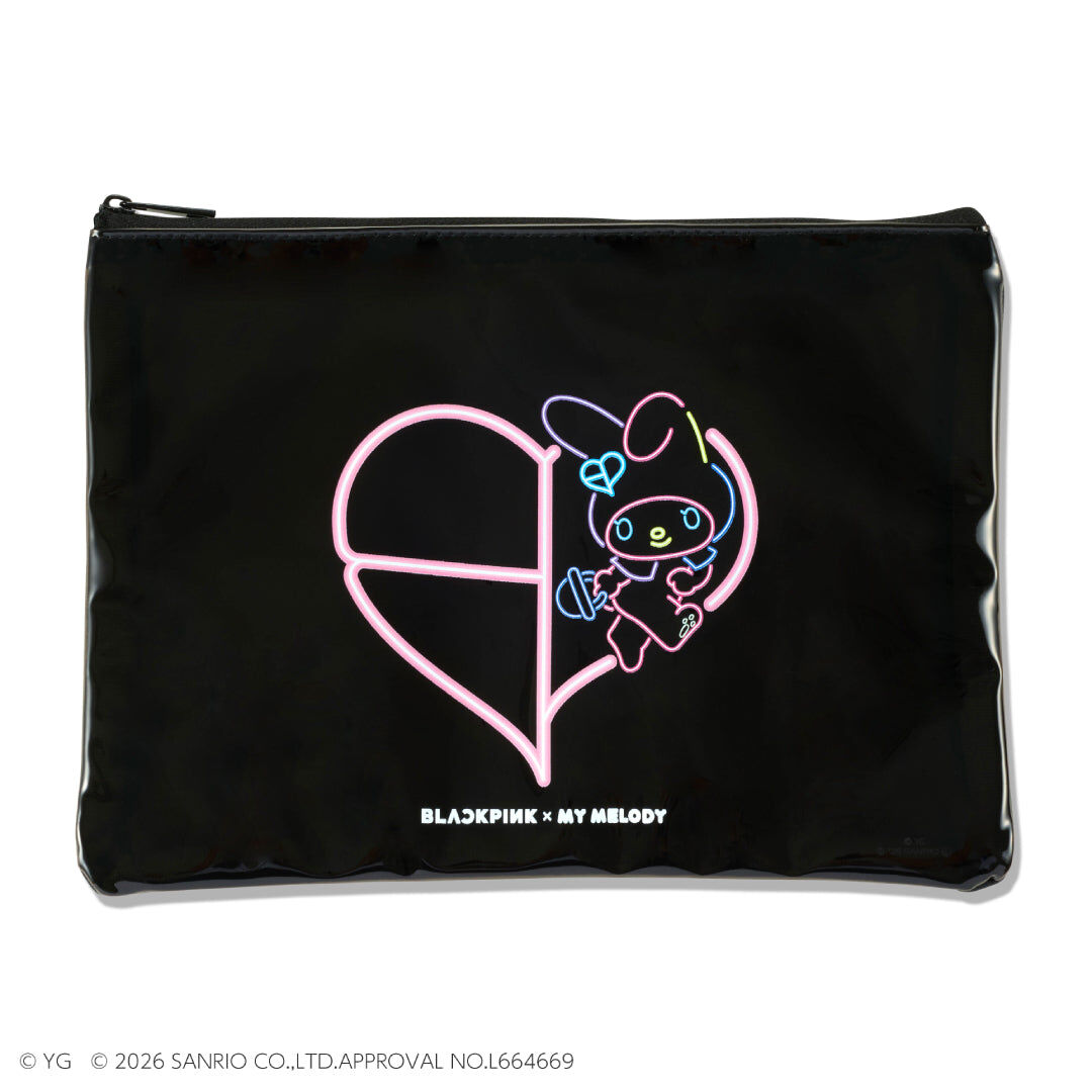 2025AW BLACKPINK X MY MELODY Flat Pouch 粉墨 韓團 美樂蒂 三麗鷗 零錢包 化妝包 收納 ANBP-0548