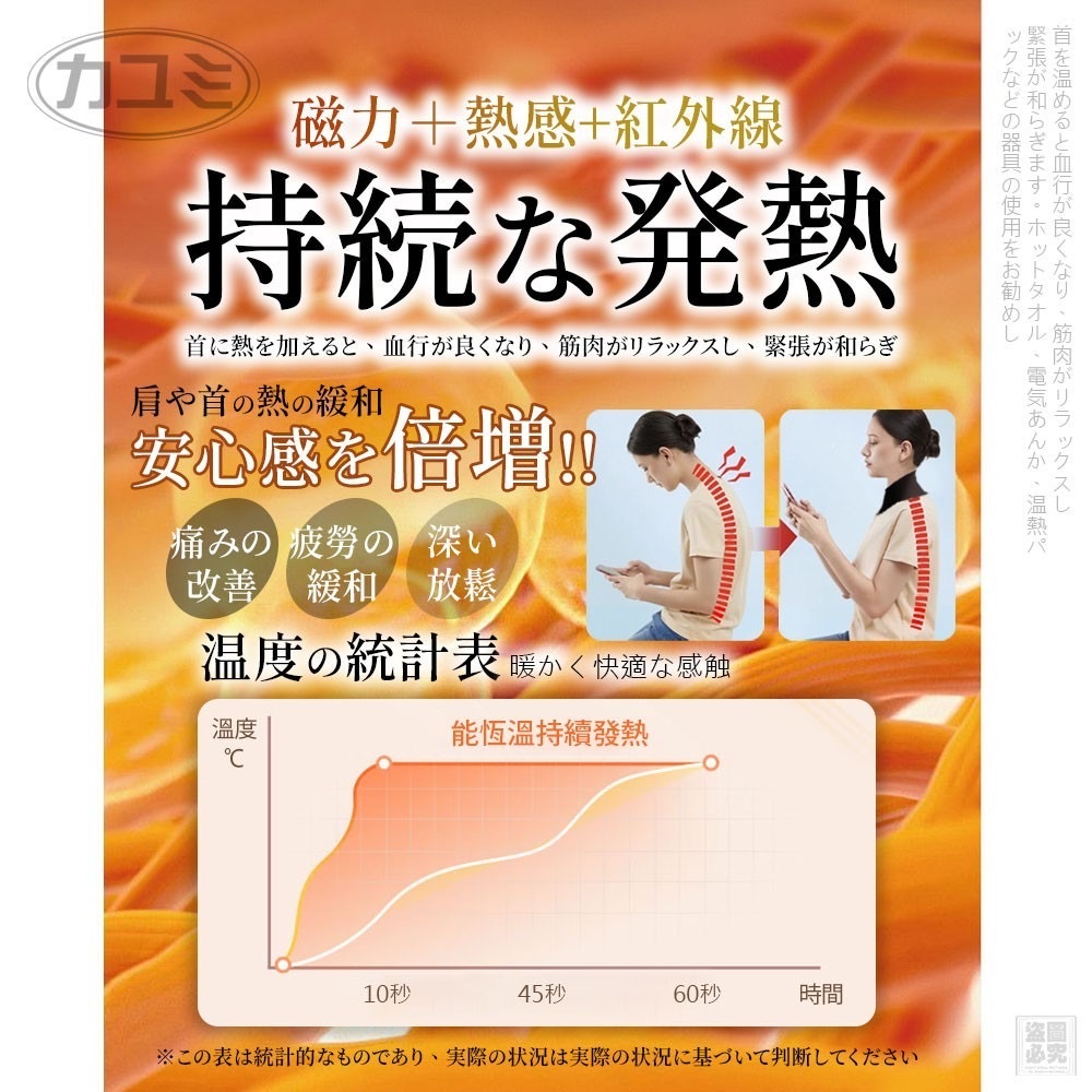日本カユミ二代發熱磁力遠紅外肩頸套