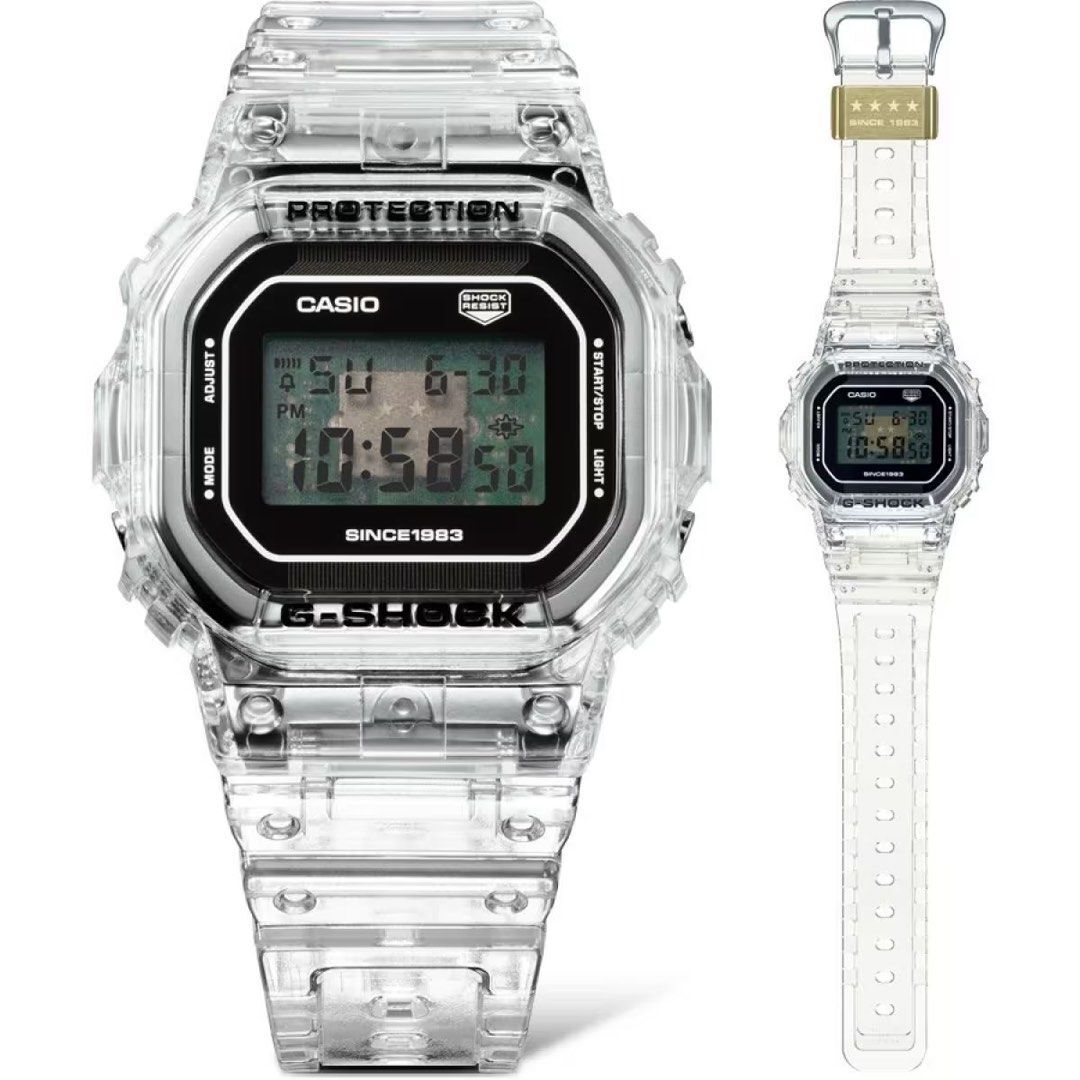 Casio G-Shock 40週年 數位 5000 系列 紀念版 DW-5040RX-7 透明 限量版 手錶 (香港行貨)