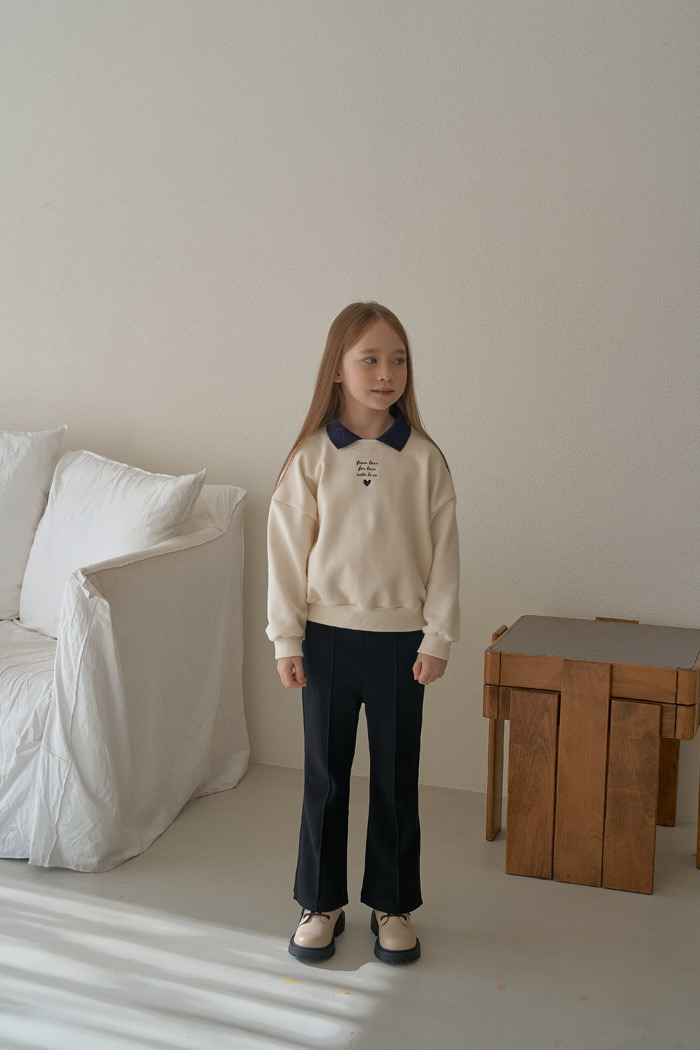 正韓春momoann 黑色立體縫線喇叭褲