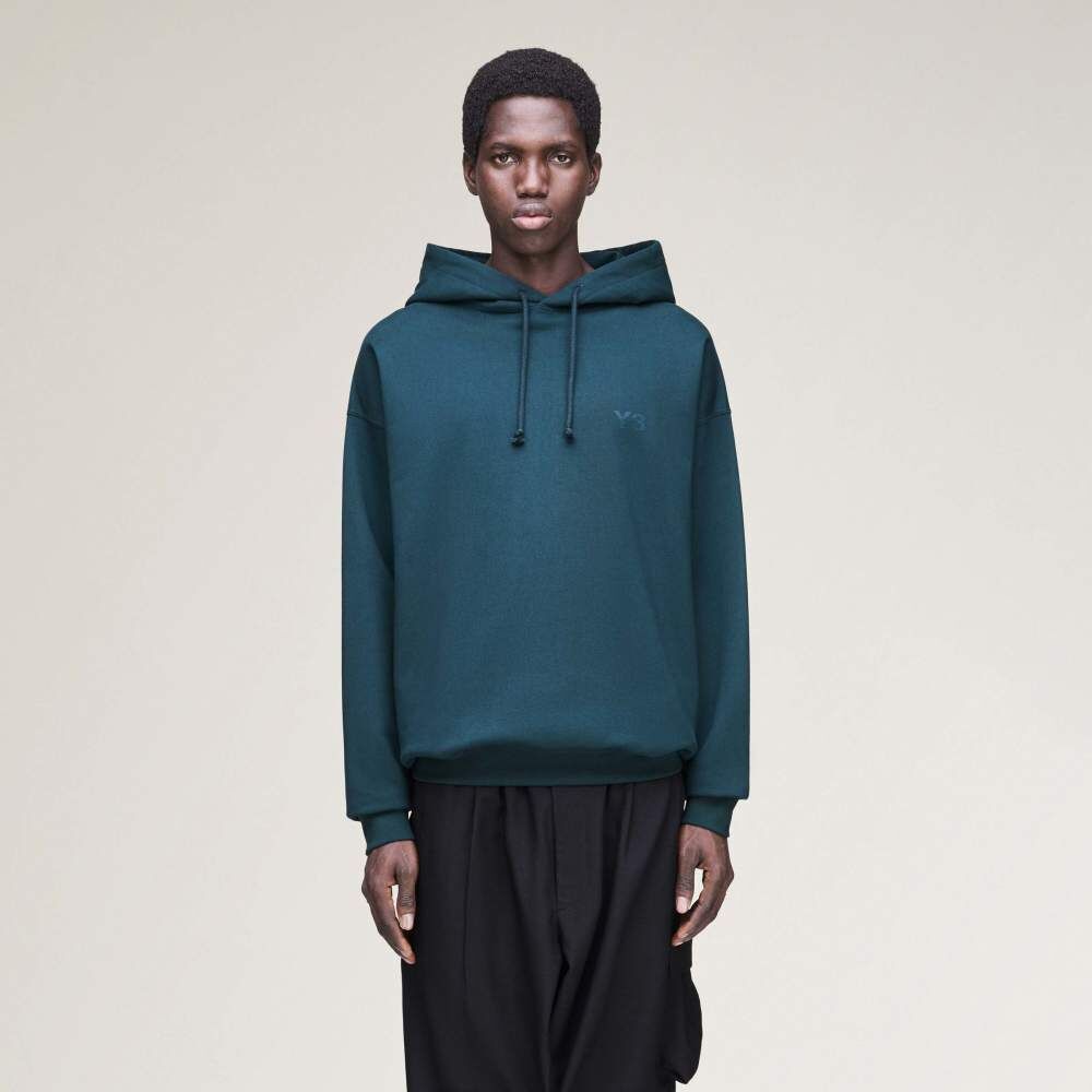 【 Y-3 FT HOODIE 刷毛法式毛圈帽TEE - 極光藤綠 】