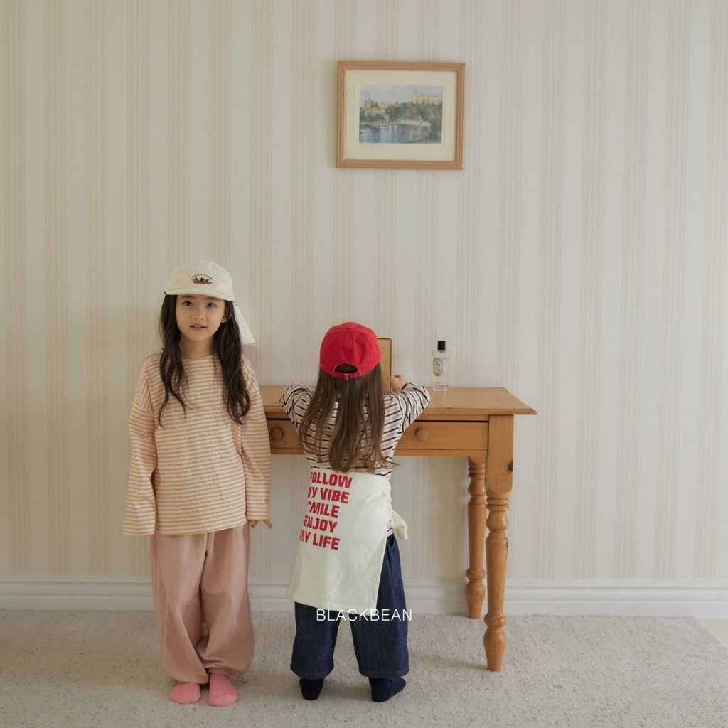 韓國🇰🇷BLACKBEAN 馬卡龍條紋長袖T恤(BEBES-M/S-XL)