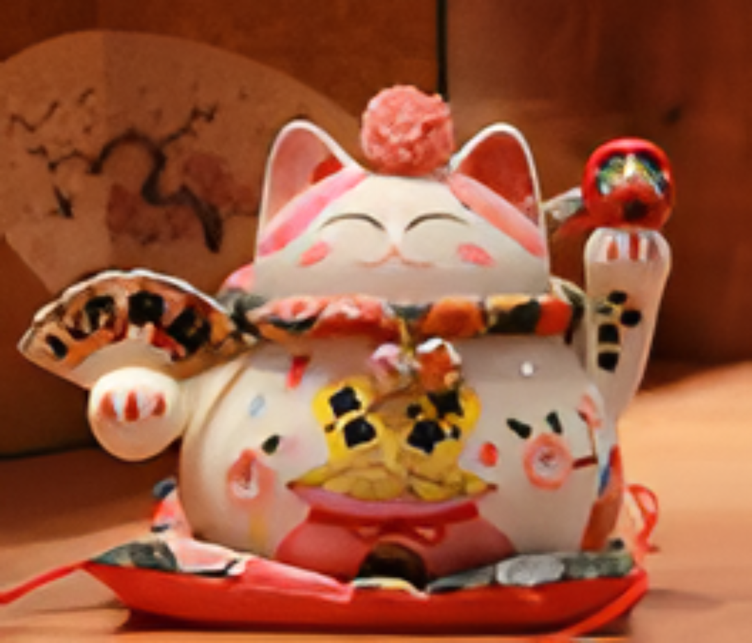 0119gz153-招財貓-八方來財小花貓(A153)