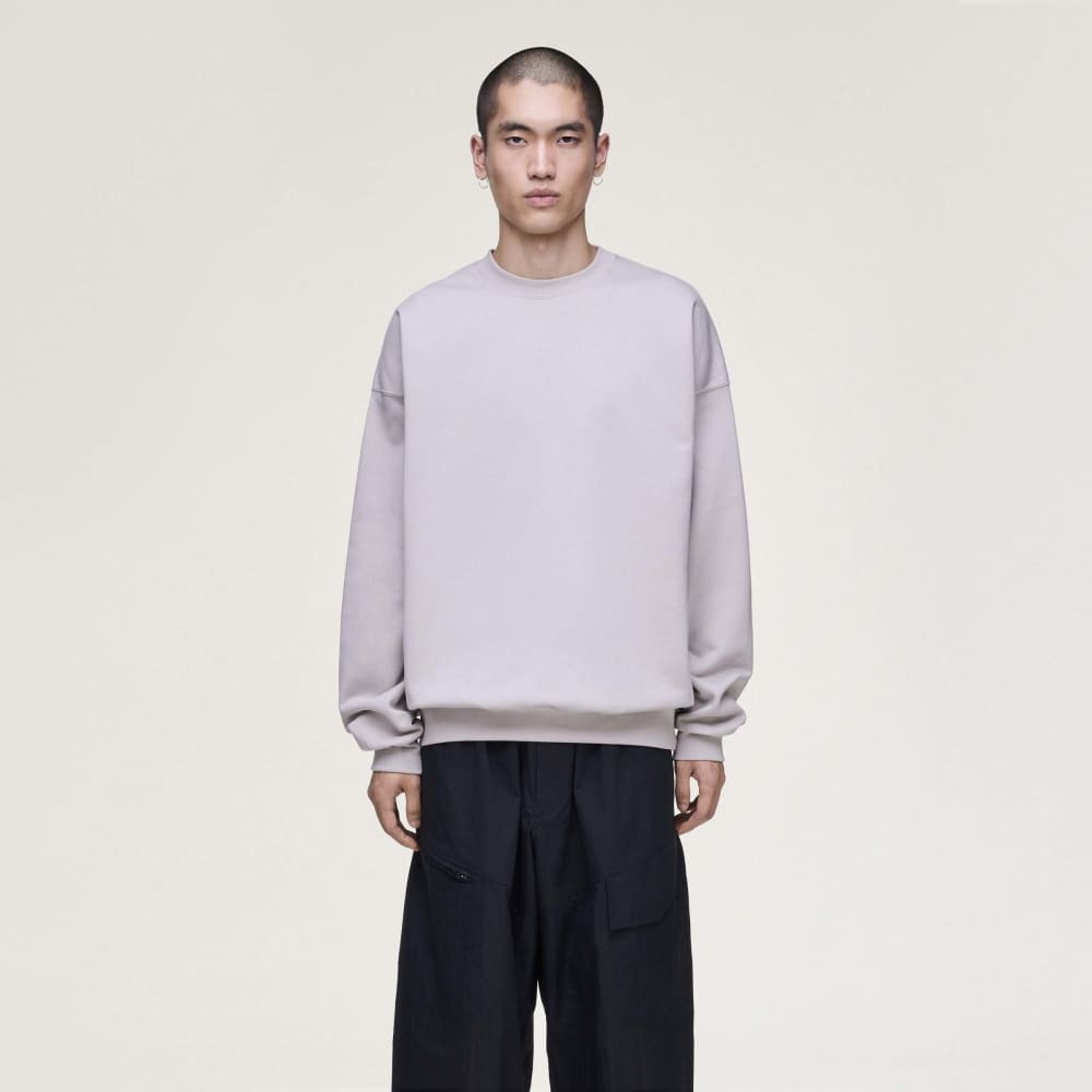 【 Y-3 BRUSHED TERRY CREW SWEAT 圓領衛衣 - 灰紫 】