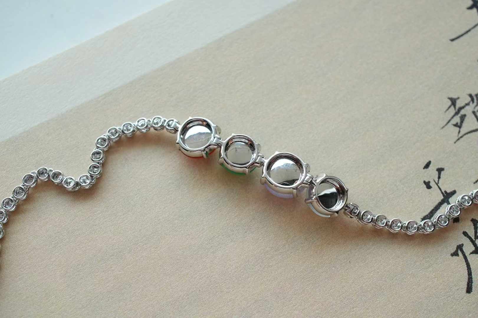 18835 翡翠蛋面手鏈