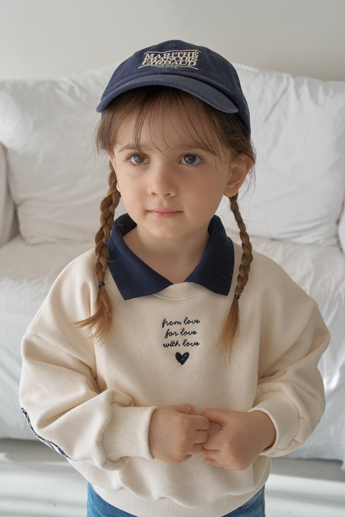 正韓春momoann 兩色甜美撞色領上衣