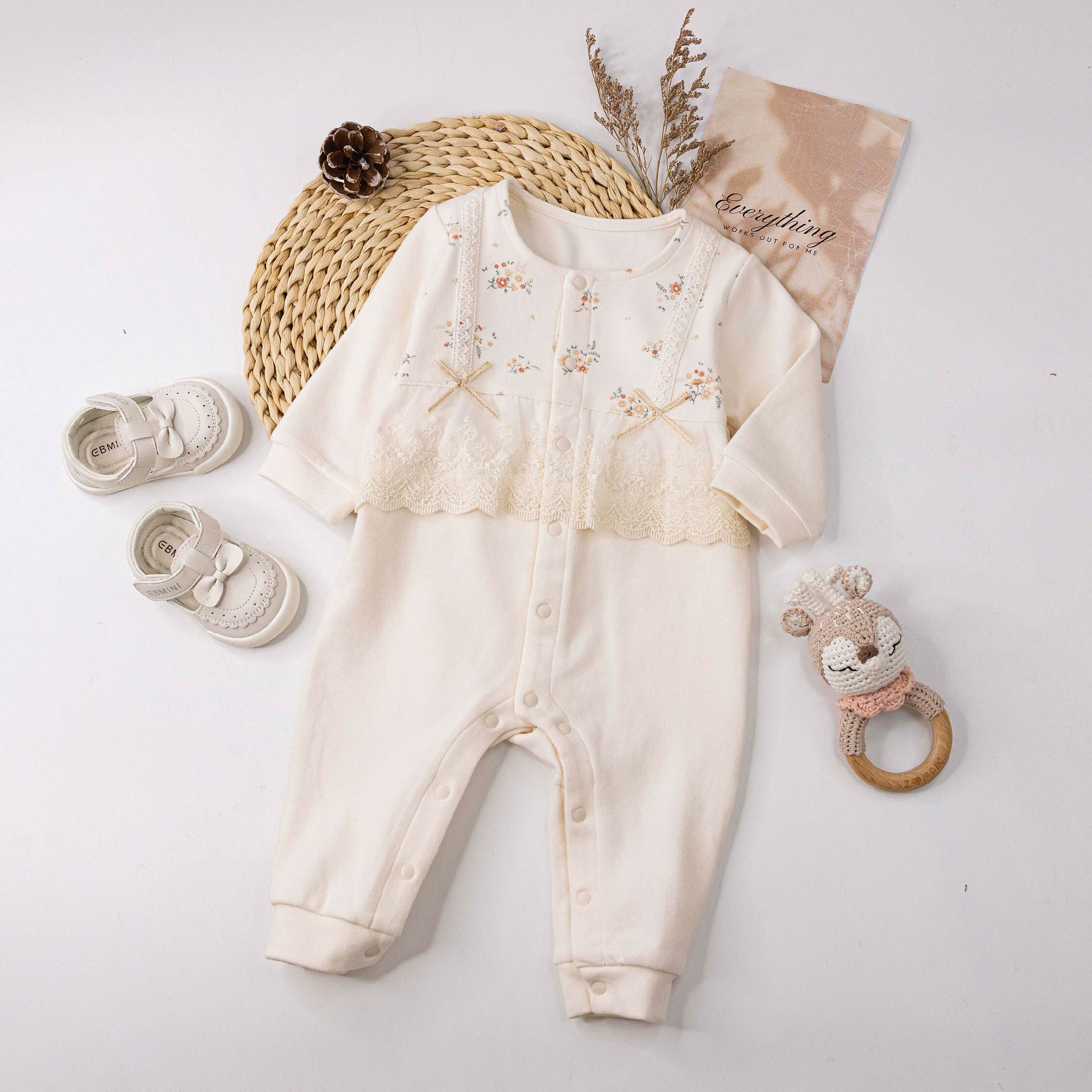 純淨系列【T3081】優雅花邊蕾絲拼接連身衣