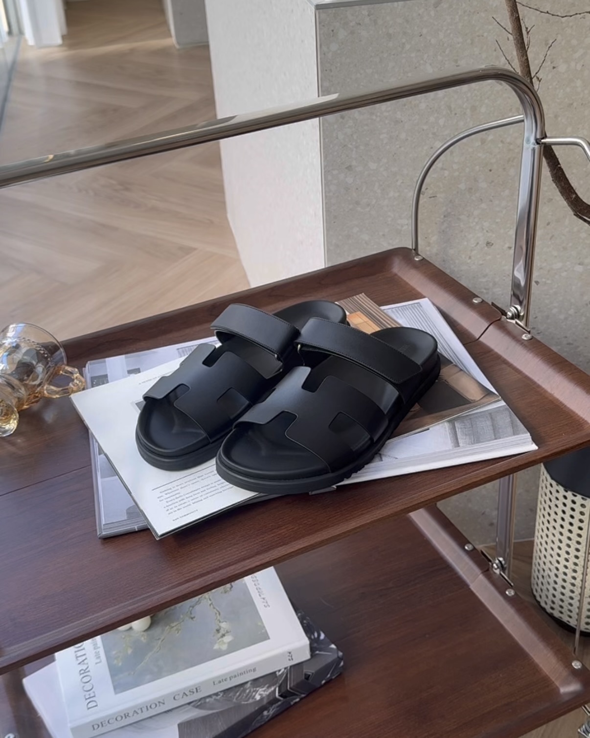 HERMES｜二舅拖鞋 黑色