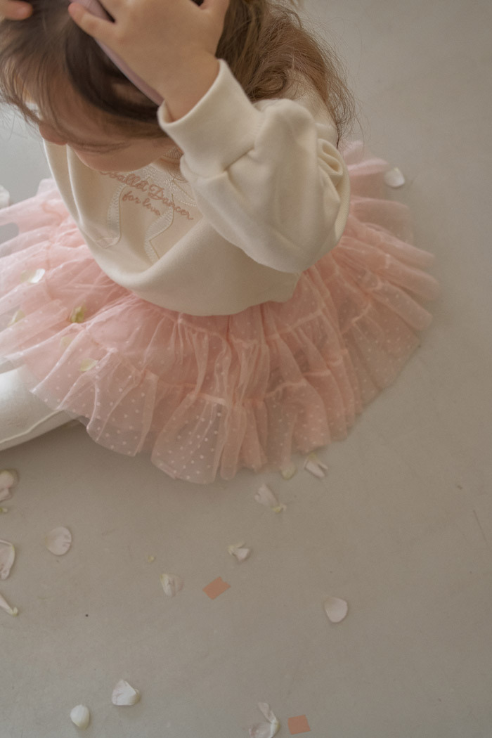 正韓春momoann 兩色點點芭蕾紗裙