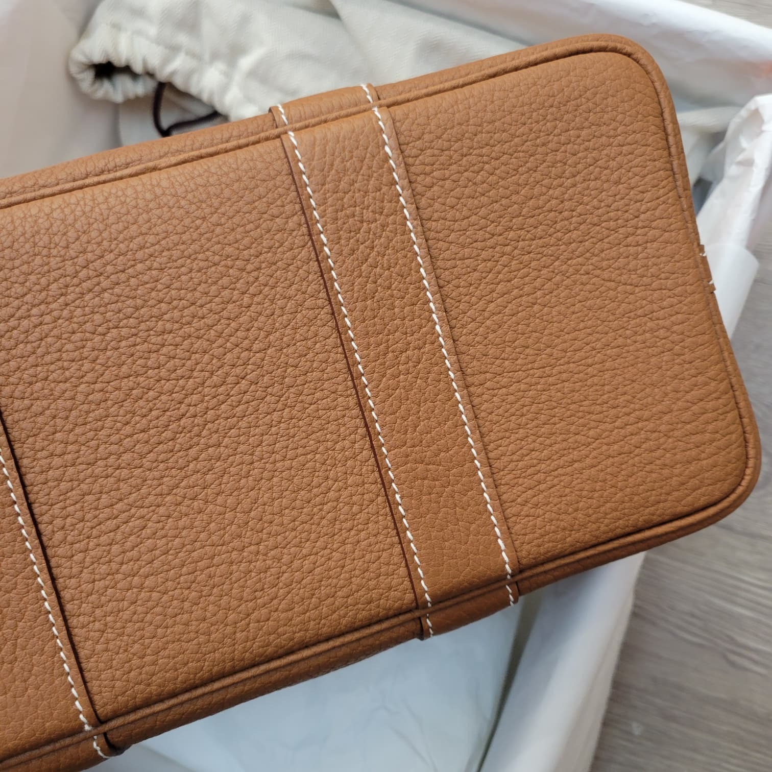 99%NEW HERMES GARDEN PARTY 30 GOLD CK 金棕色