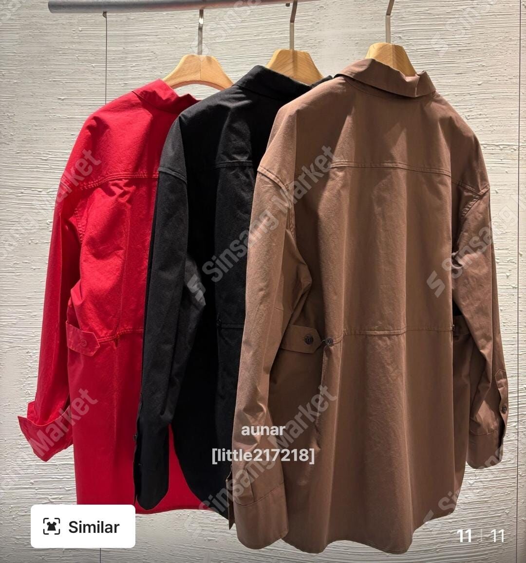 2B5433 兩側紐扣收腰恤衫外套 *特價* (優惠碼同充值購物金不適用)