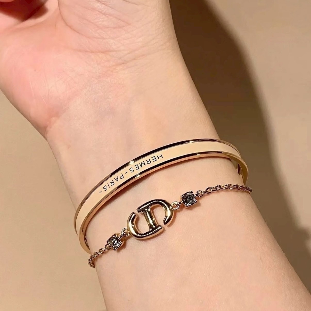 18k H”uni經典琺瑯英字-高奢定製手鐲