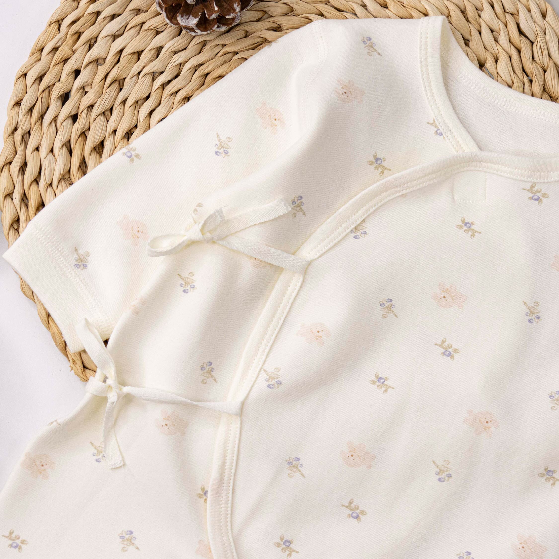 純淨系列【T3092】滿版莓果與狗狗連身衣