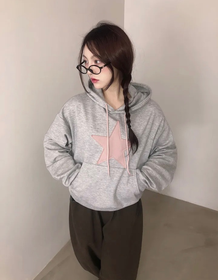 【優惠價預訂】韓國大星星連帽衛衣（4色）