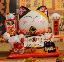 0119gz164-招財貓-8寸開運招財搖手貓(A164)