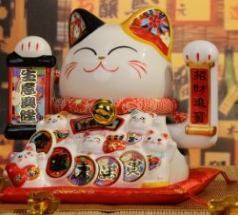 0119gz167-招財貓-8寸生意興隆搖手貓(A167)