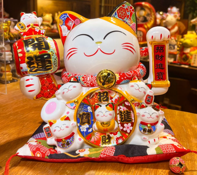 0119gz168-招財貓-8寸招財進寶搖手貓(A168)