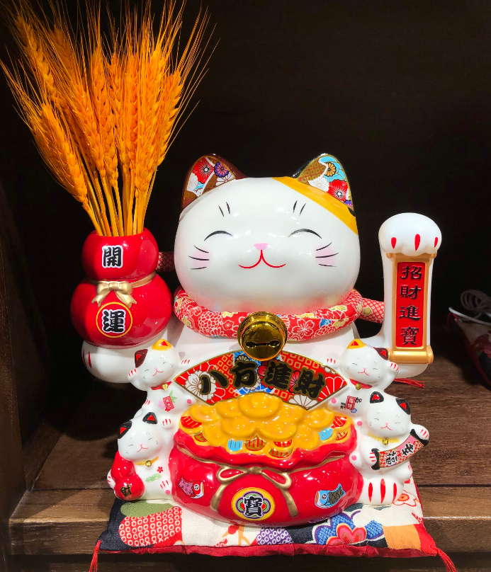 0119gz169-招財貓-9寸八方進財搖手貓(A169)
