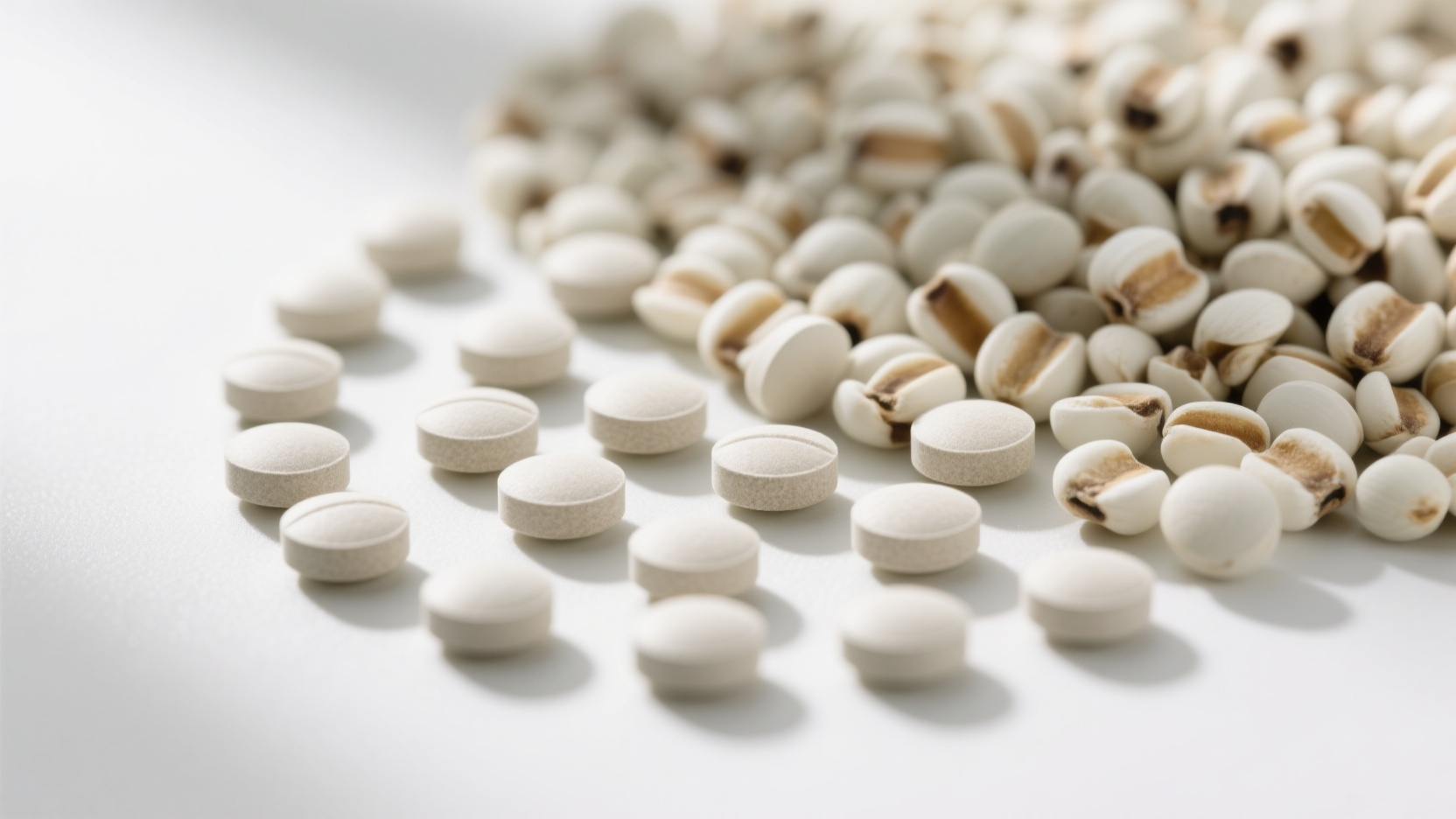 BWYA 25倍濃縮草本薏仁錠劑與原料意象圖