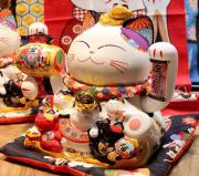 0119gz177-招財貓-11寸商殼繁盛招手貓(A177)