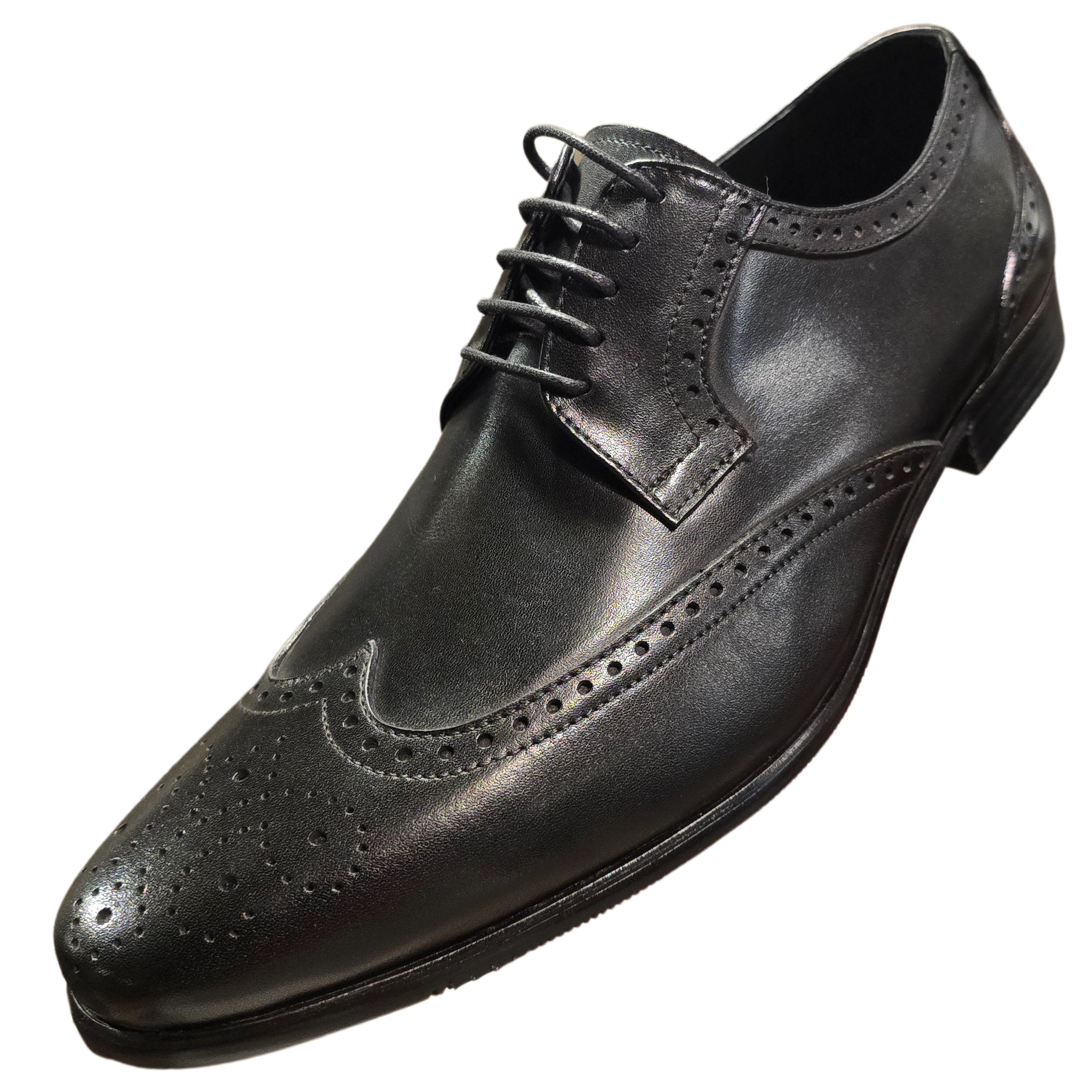 Revic 男裝皮鞋｜TCF-19｜黑色雕花德比皮鞋