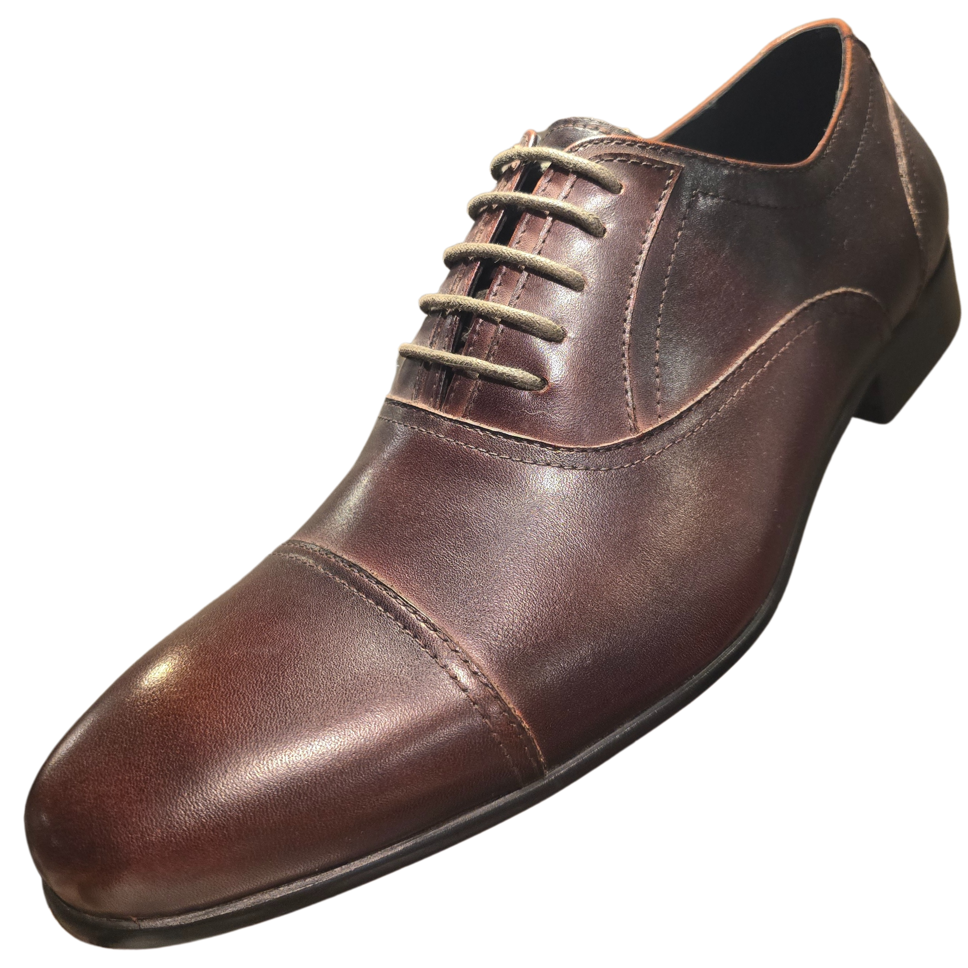 Revic 男裝皮鞋 | TCF-41-A｜深紅色橫式牛津皮鞋