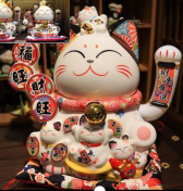 0119gz219-招財貓-11寸福旺財旺-搖手貓(A219)