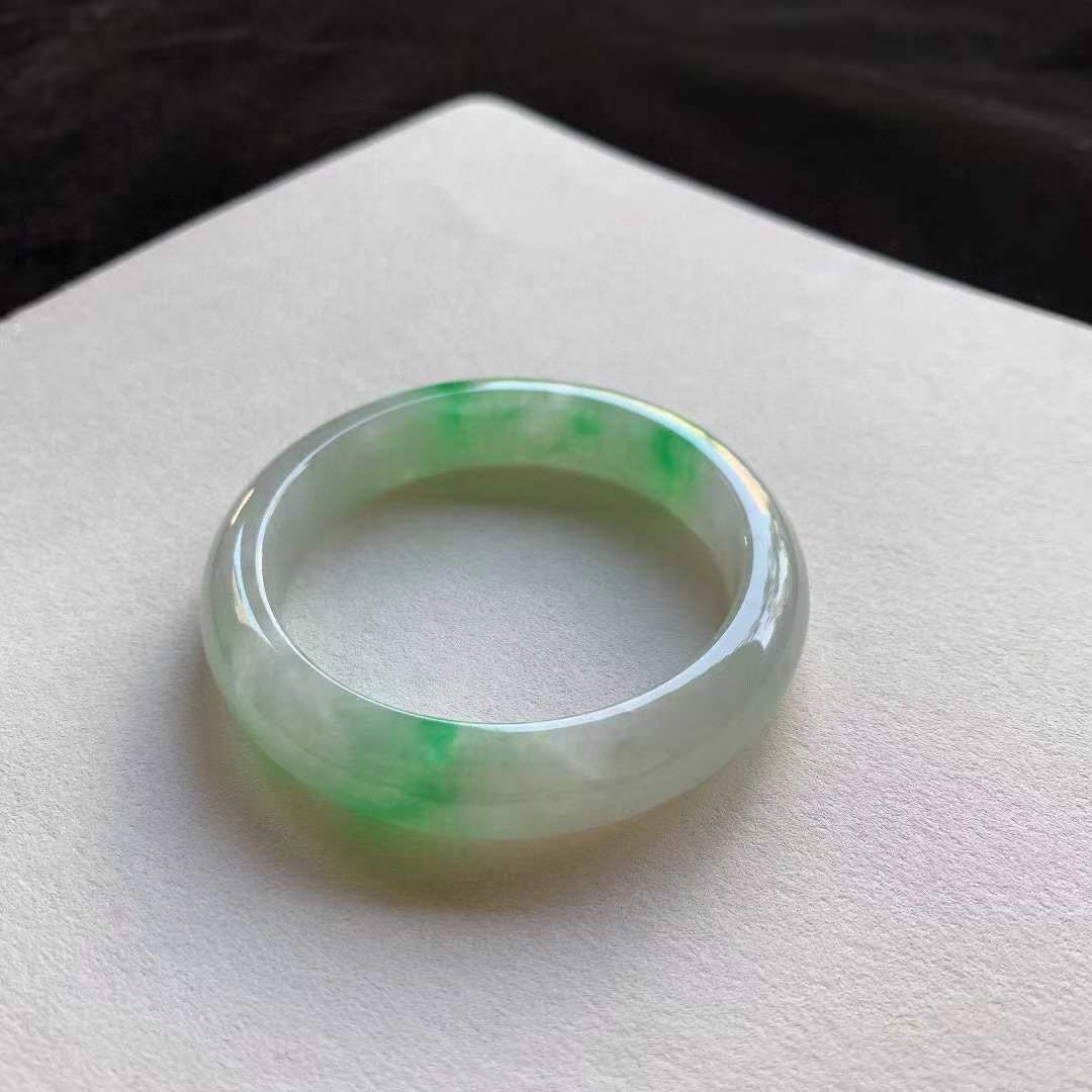 182363 53.7mm翡翠陽綠正圈手鐲 (52-54)