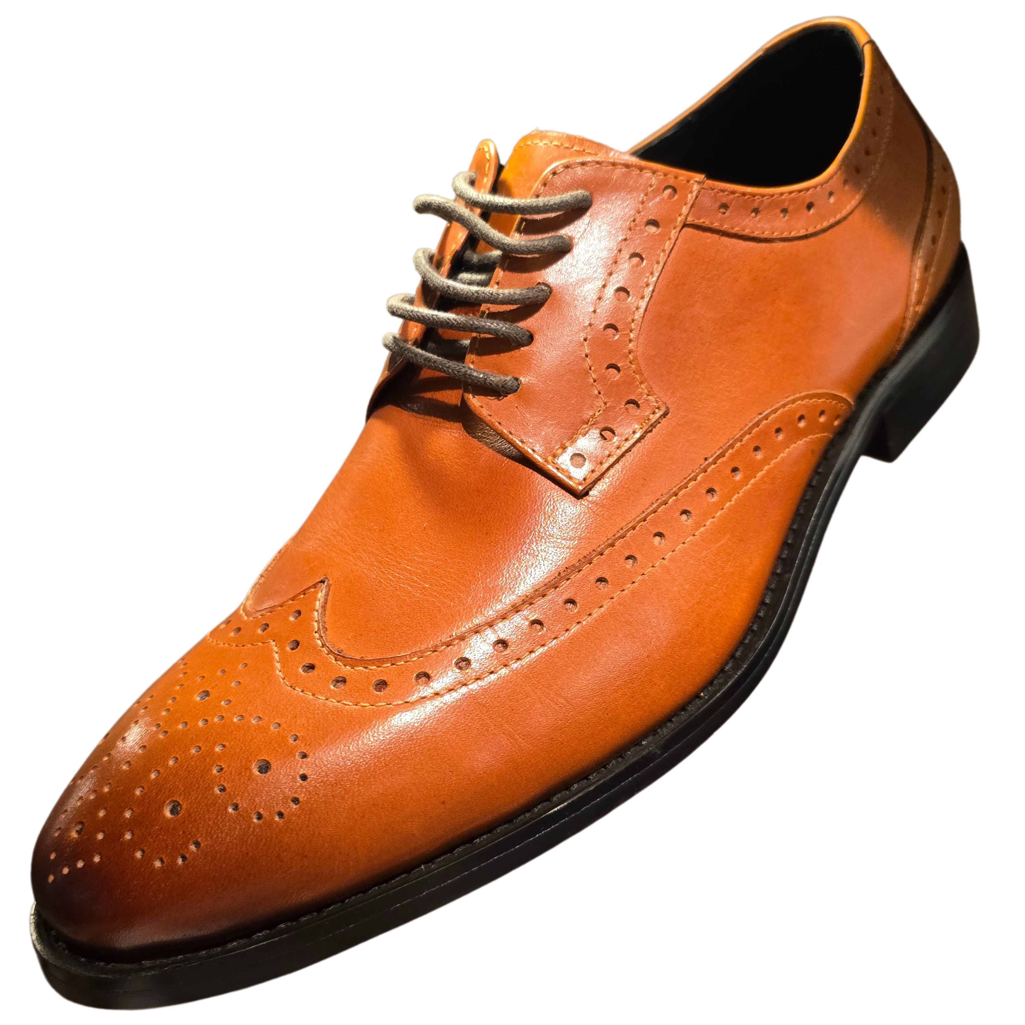 Revic 男裝皮鞋 | TCF-82BR | 啡色翼紋德比皮鞋