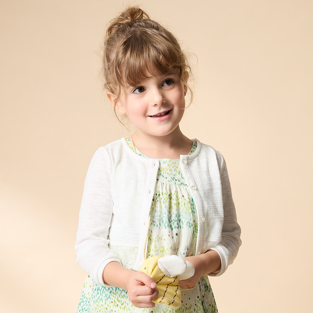 PIPPY 氣質仙女飄飄長袖針織外套 米白