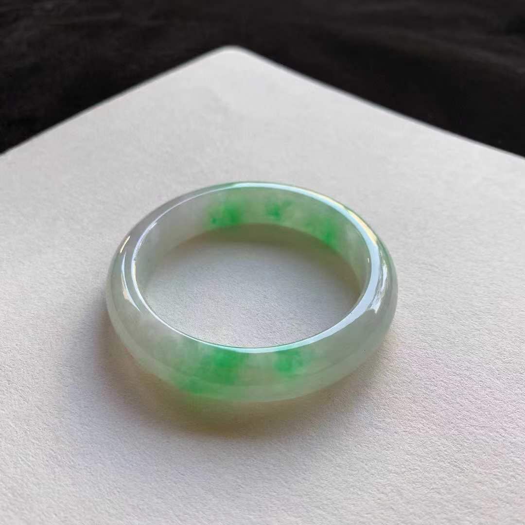 翡翠陽綠正圈手鐲,天然翡翠A玉, 緬甸玉, Jade, Jadeite