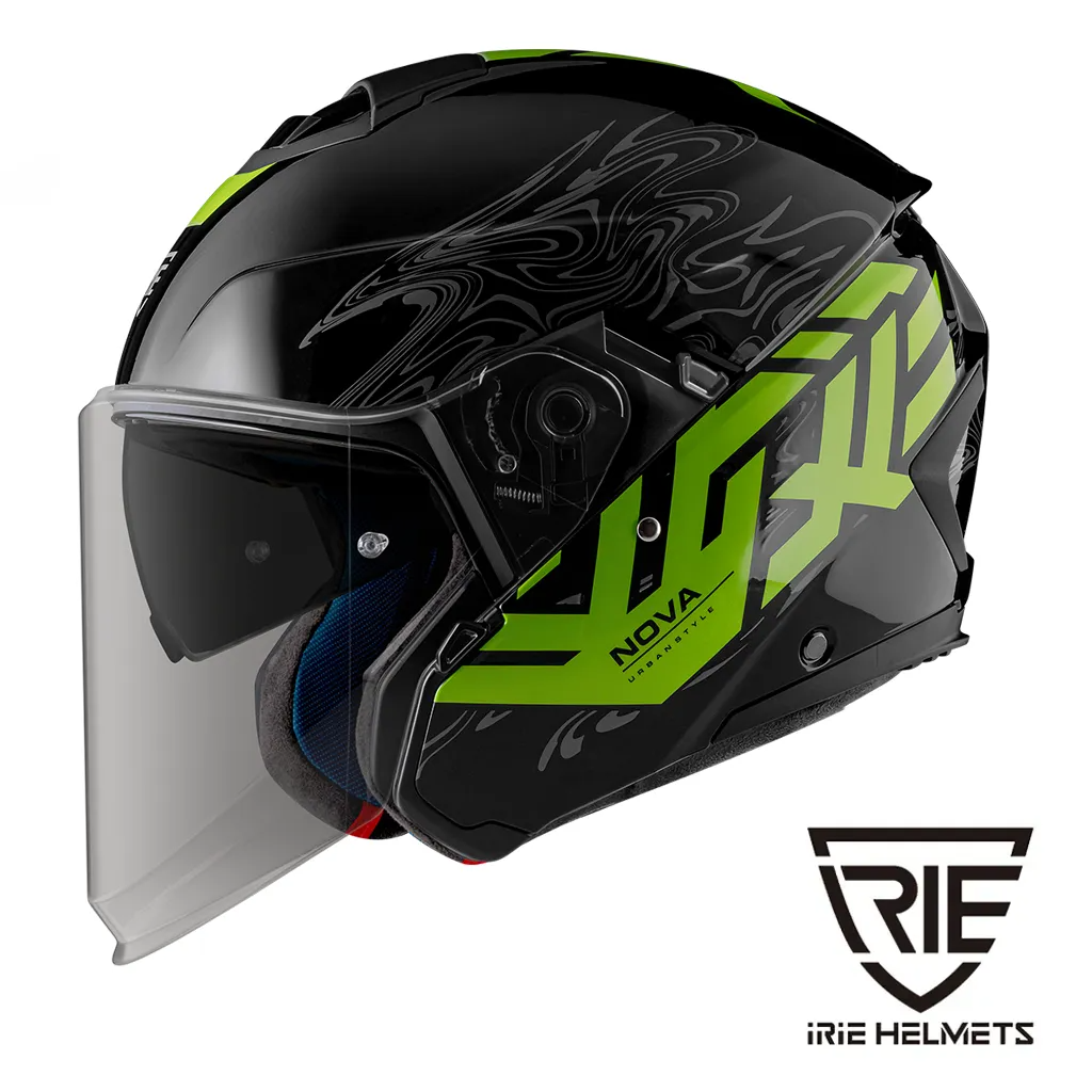 IRIE NOVA 3.0 Metamorphosis BL12 素黑/綠 3/4罩式