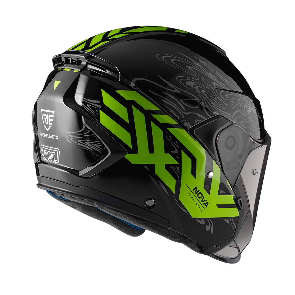 IRIE NOVA 3.0 Metamorphosis BL12 素黑/綠 3/4罩式