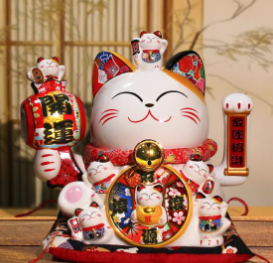 0119gz229-招財貓-12寸財源滾滾搖手貓(A229)