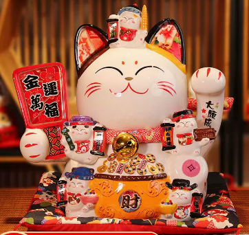 0119gz232-招財貓-14寸五入財神貓(A232)