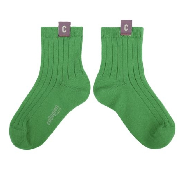 (預購) COLLEGIEN C標羅紋短襪 Cyril - 814 Vert Jackpot 草綠